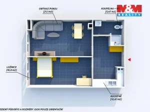 Pronájem bytu 2+kk, Strašice, 56 m2