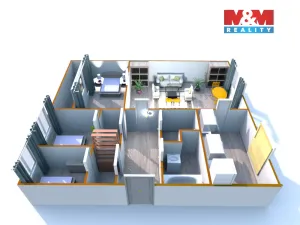 Pronájem bytu 4+1, Frýdek-Místek - Frýdek, Jana Čapka, 76 m2