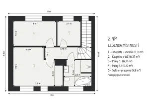 Prodej rodinného domu, Pustiměř, Konečná, 86 m2