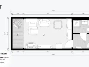 Pronájem bytu 1+kk, Znojmo, Jarošova, 35 m2