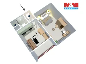 Prodej bytu 1+1, Strakonice - Strakonice I, Mlýnská, 39 m2