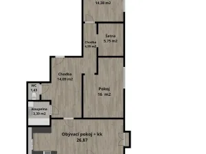 Prodej bytu 4+kk, Hradec Králové, Meruňková, 86 m2