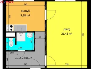 Pronájem bytu 1+1, Mladá Boleslav, 17. listopadu, 40 m2