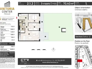 Prodej bytu 3+kk, Praha - Žižkov, U Viktorie, 70 m2