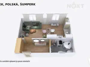 Prodej bytu 1+kk, Šumperk, Polská, 37 m2