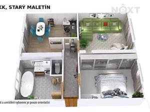 Prodej bytu 3+kk, Maletín, 56 m2