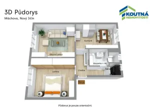 Pronájem bytu 2+1, Nový Jičín, Máchova, 59 m2