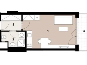 Prodej bytu 1+kk, Praha - Hloubětín, Poděbradská, 32 m2