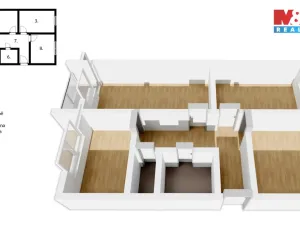 Prodej bytu 3+1, Cerekvice nad Bystřicí, 67 m2