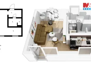 Prodej bytu 1+kk, Kladno - Kročehlavy, Holandská, 33 m2