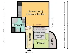 Pronájem bytu 2+kk, Jindřichův Hradec, Nušlova, 40 m2