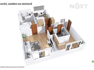 Pronájem bytu 3+1, Zábřeh, Krumpach, 67 m2