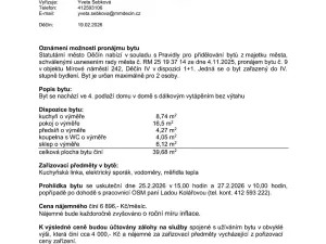 Pronájem bytu 1+1, Děčín, Mírové nám., 39 m2