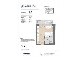 Pronájem bytu 1+kk, Brno, Koliště, 22 m2