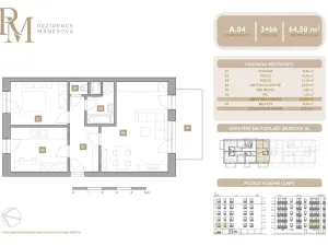 Prodej bytu 3+kk, Lipník nad Bečvou, Mánesova, 64 m2