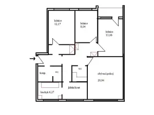 Prodej bytu 4+1, Praha - Hlubočepy, Brichtova, 85 m2