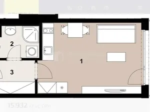 Pronájem bytu 1+kk, Praha - Hloubětín, U Elektry, 33 m2