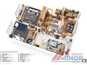 Pronájem bytu 3+1, Zlonice, Pippichova, 75 m2