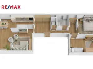 Prodej bytu 3+1, Praha - Stodůlky, Prusíkova, 77 m2