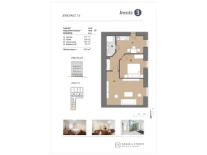 Pronájem bytu 2+1, Brno, Anenská, 49 m2
