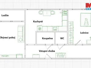 Prodej bytu 2+1, Čelákovice, Spojovací, 55 m2