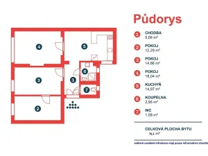 Prodej bytu 4+kk, Praha - Karlín, Sokolovská, 76 m2