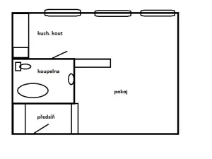 Pronájem bytu 1+kk, Teplice, Alejní, 31 m2