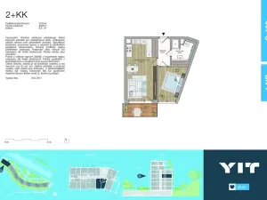 Pronájem bytu 2+kk, Praha - Košíře, Naskové, 53 m2