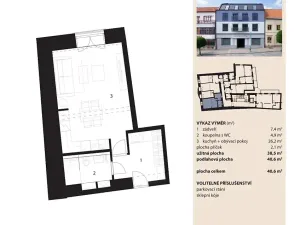 Prodej bytu 1+kk, Bystřice nad Pernštejnem, Masarykovo náměstí, 41 m2