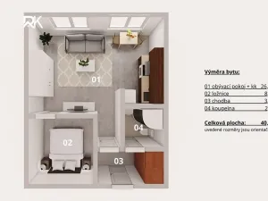 Prodej bytu 1+kk, Praha - Černý Most, Bryksova, 40 m2