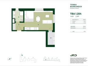 Prodej bytu 1+kk, Praha - Hlubočepy, Silurská, 40 m2