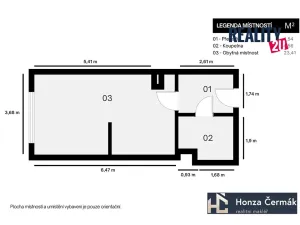 Pronájem bytu 1+kk, Brno, 42 m2