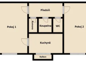 Prodej bytu 2+1, Třinec, kpt. Nálepky, 53 m2