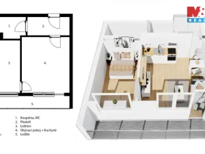 Prodej bytu 2+kk, Praha - Krč, Murgašova, 35 m2