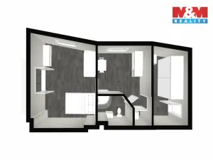 Pronájem bytu 1+1, Všenory, Květoslava Mašity, 41 m2