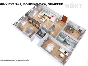 Prodej bytu 3+1, Šumperk, Bohdíkovská, 75 m2