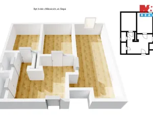 Prodej bytu 3+kk, Milovice - Mladá, Slepá, 67 m2