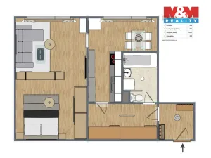 Prodej bytu 1+1, Vimperk - Vimperk II, Mírová, 43 m2
