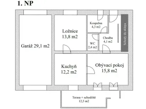 Prodej rodinného domu, Mikulov, Sadová, 91 m2