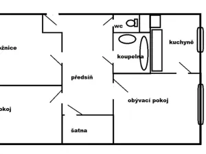 Prodej bytu 3+1, Teplice, Krajní, 60 m2