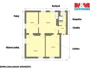 Prodej bytu 3+1, Cheb, Příkopní, 50 m2