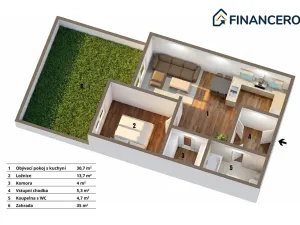 Prodej bytu 2+kk, Brno, Řípská, 67 m2