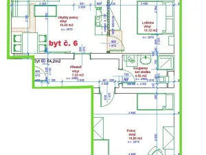Pronájem bytu 3+kk, Mariánské Lázně - Úšovice, Palackého, 64 m2