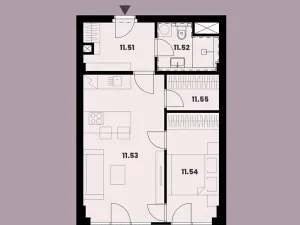 Prodej bytu 2+kk, Brno, Burešova, 51 m2