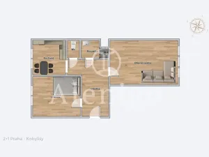 Prodej bytu 2+1, Praha - Kobylisy, Pakoměřická, 61 m2
