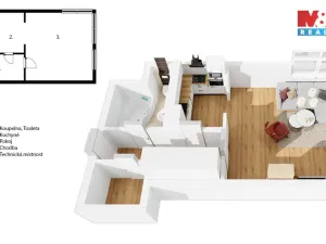 Prodej bytu 1+kk, Praha, Nad Okrouhlíkem, 46 m2