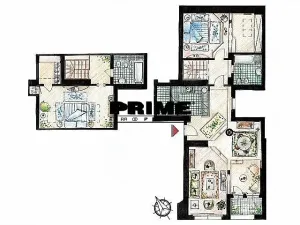 Pronájem bytu 3+kk, Praha - Nové Město, Odborů, 126 m2