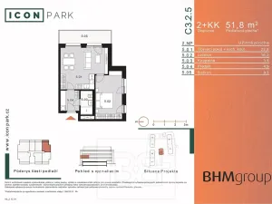 Pronájem bytu 2+kk, Kladno, Ke křížku, 48 m2
