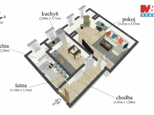 Prodej bytu 1+1, Chomutov, Blatenská, 36 m2