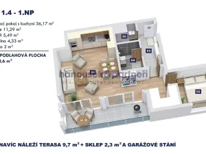 Prodej bytu 2+kk, Vrchlabí, Pražská, 62 m2